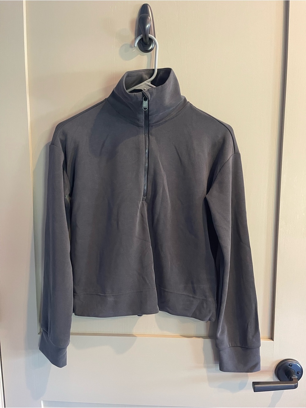 Athleta Charcoal Half-Zip Pullover Sweatshirt